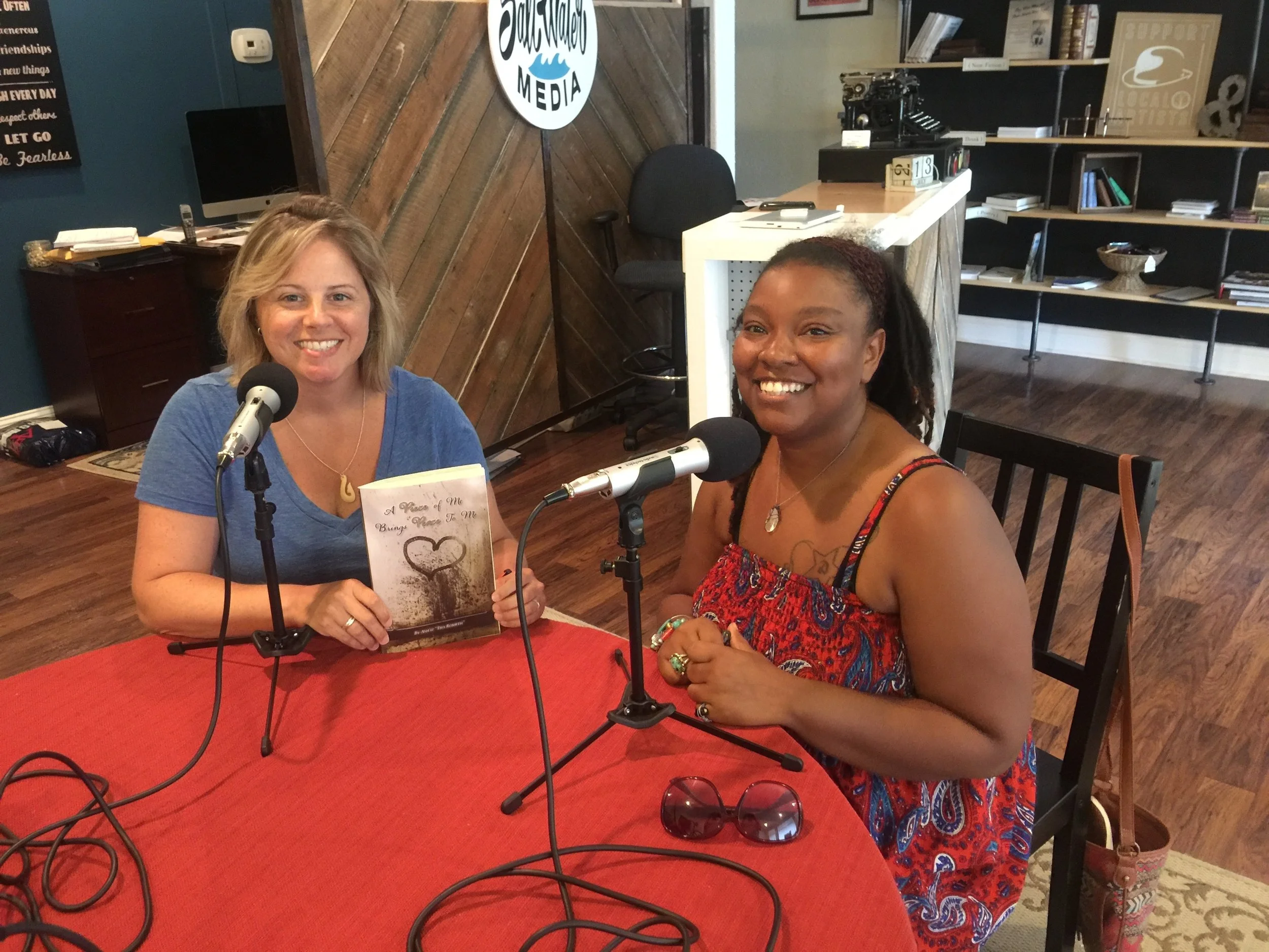 Stephanie and Ashley post podcast