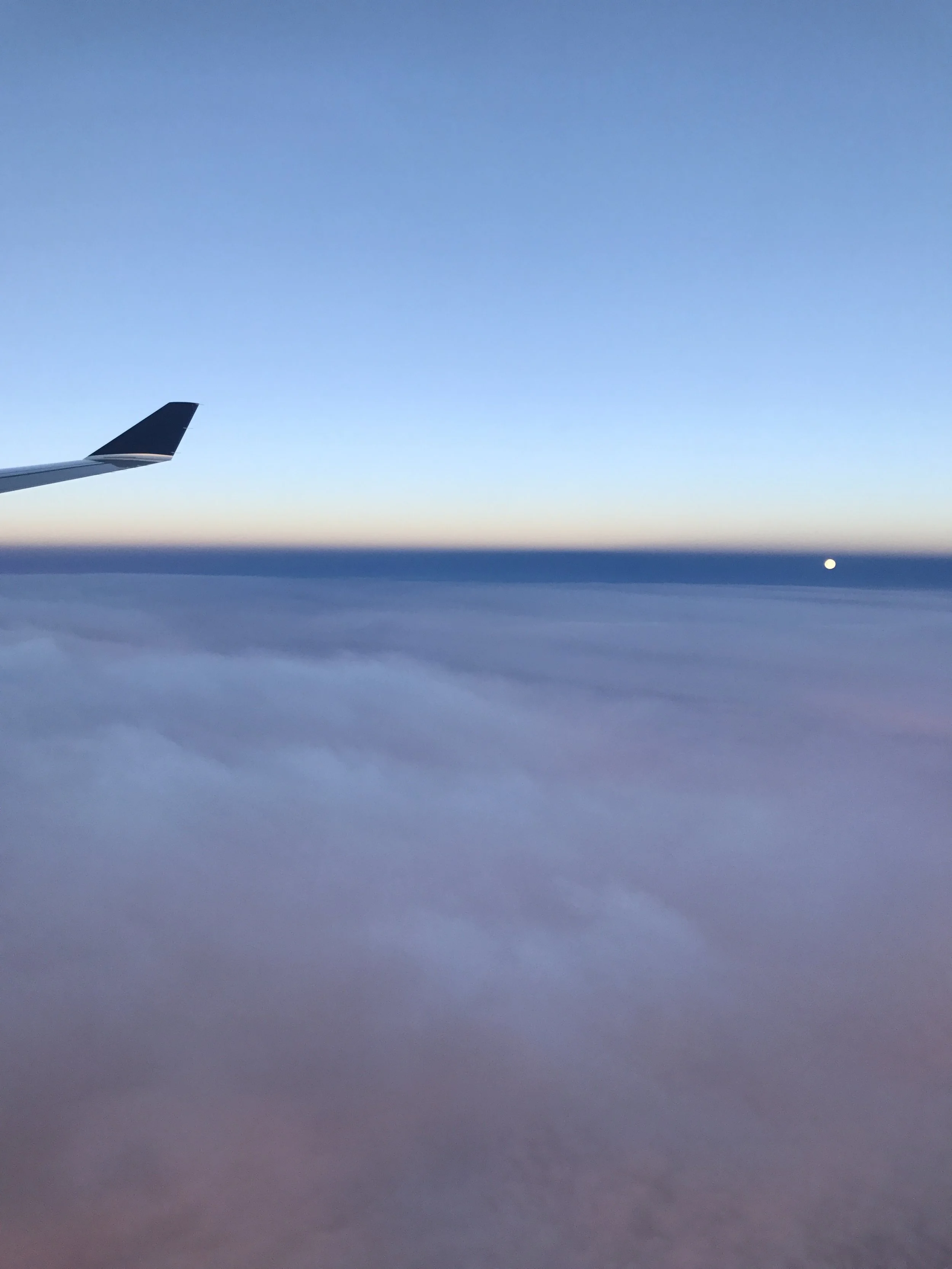 The moon went full at 8 am Paris time, just as we landed.