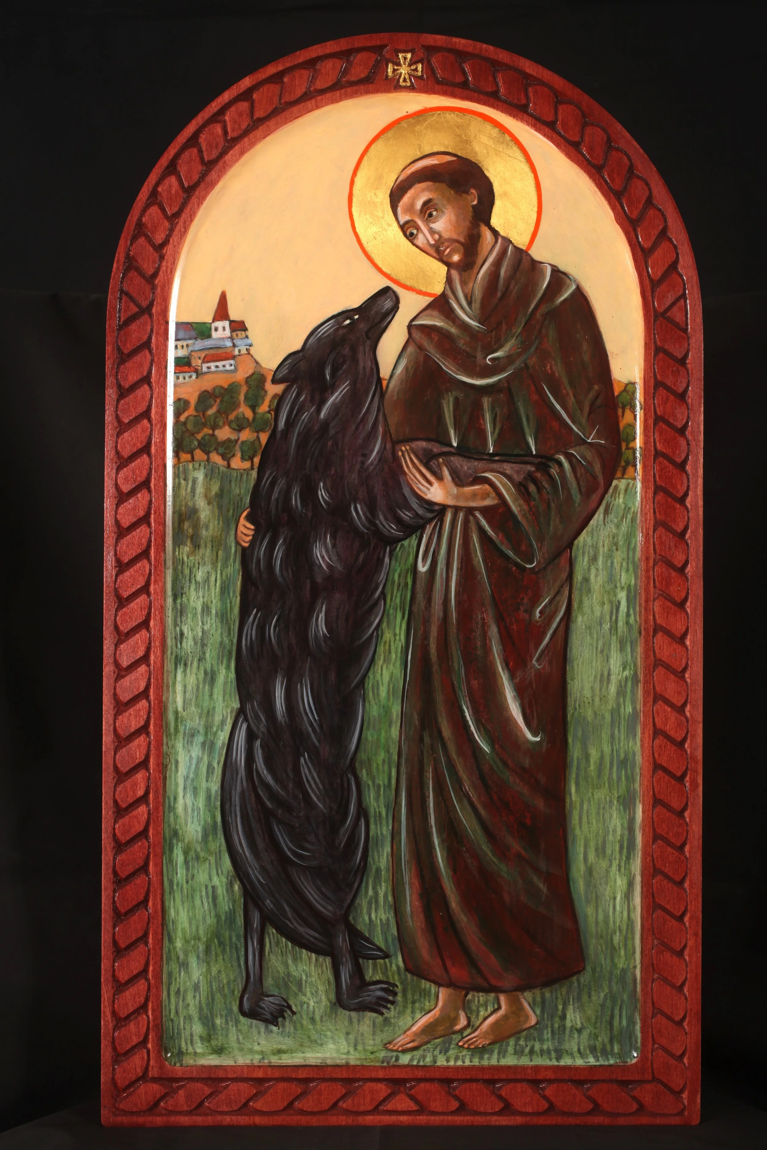 Saint Francis and the Wolf Icon