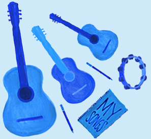 Illustration of musical instruments