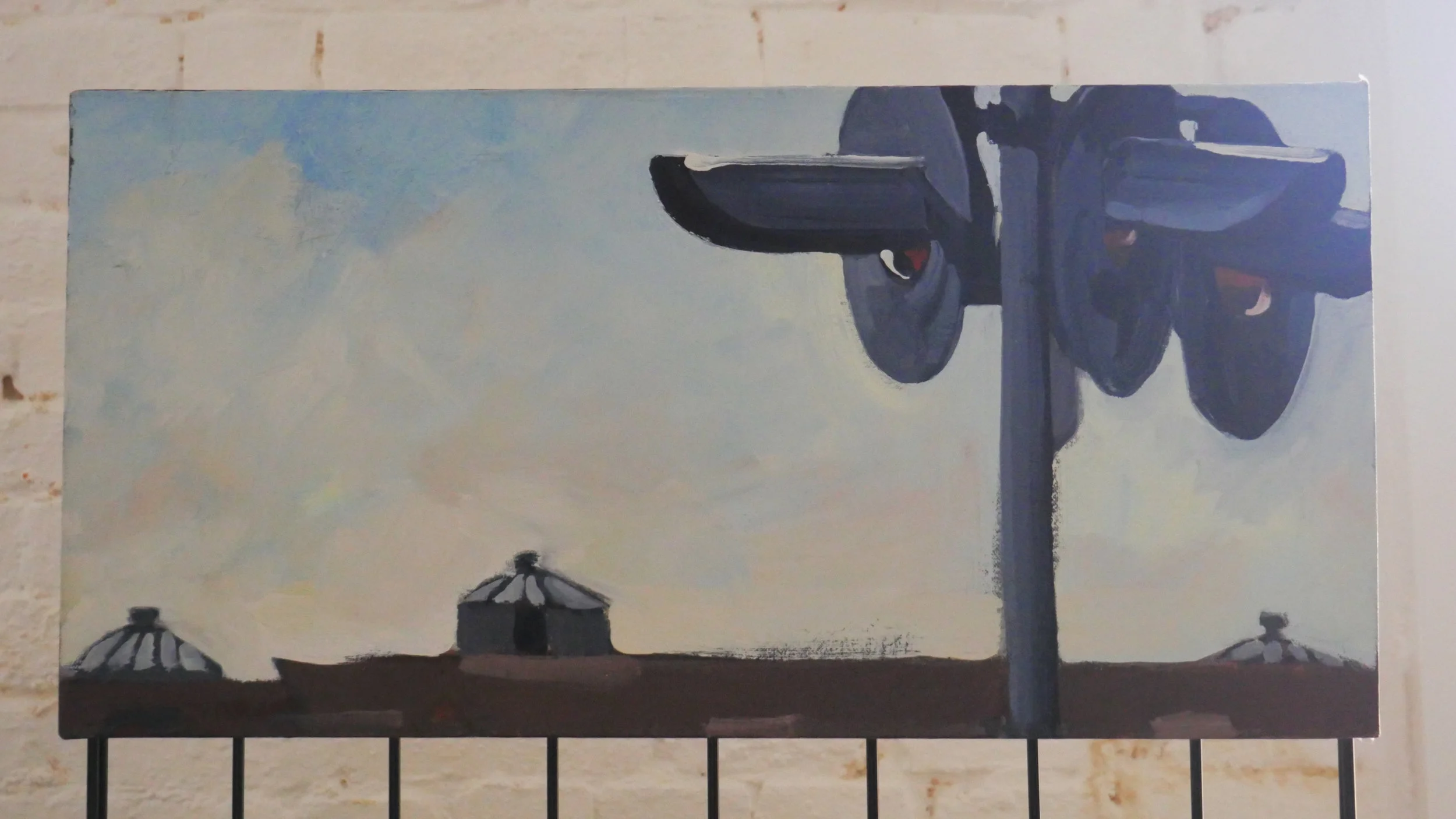   Crossing , a painting of the Charlestown Autoport. Shown at the Danforth Museum's 2010 Off the Wall show. 