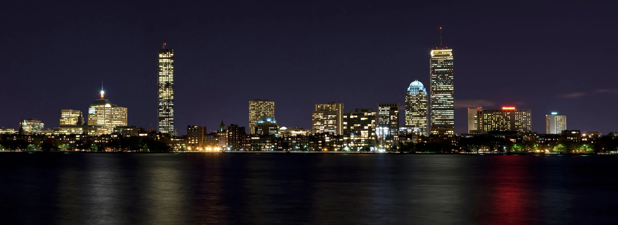 Back Bay as seen from the Charles River. The Prudential Tower still stands tall. Photo Courtesy of Wikimedia Commons.