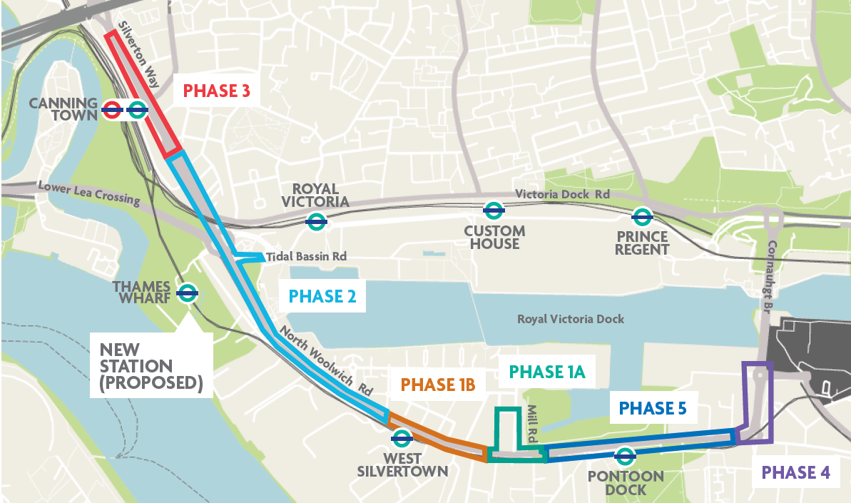 Royal Docks Corridor Map
