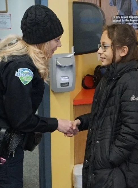 Officer Kelli Litzau A Carbondale Police Officer, Kelli shared a story about failing her weapons test the first time she took it during training academy and how she persevered in spite of superiors who didn’t believe she was strong enough to become a cop.