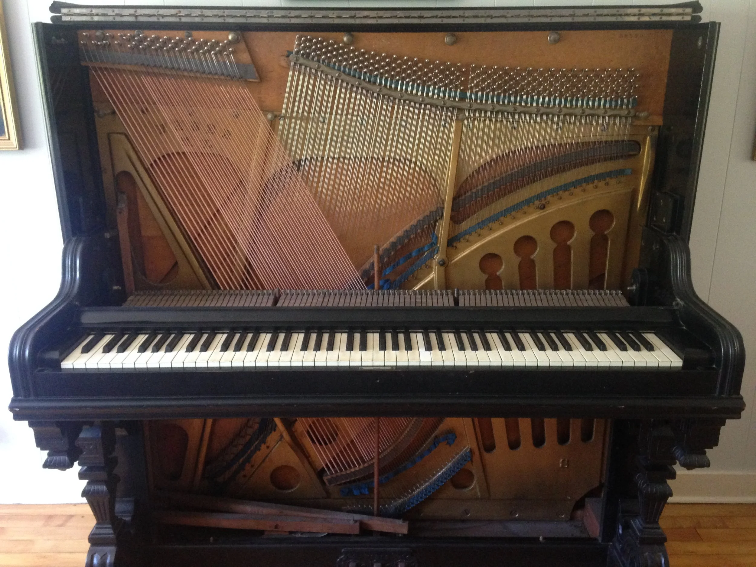 Freshly Restrung 1893 knabe upright piano