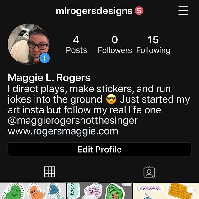 I started an art Instagram!!! Please for the love of god follow me @mlrogersdesigns !! I will be posting some cute stickers and art projects. Also check out my shop on www.rogersmaggie.com Strangers have been ordering from me and it feels so good 😊 