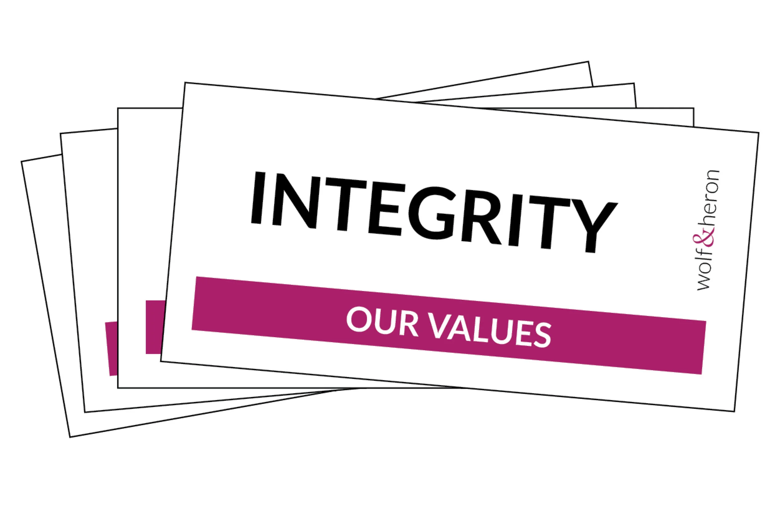 Values Cards can be customized with your organizational values.