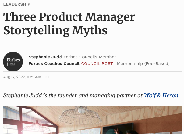 Three Product Manager Storytelling Myths