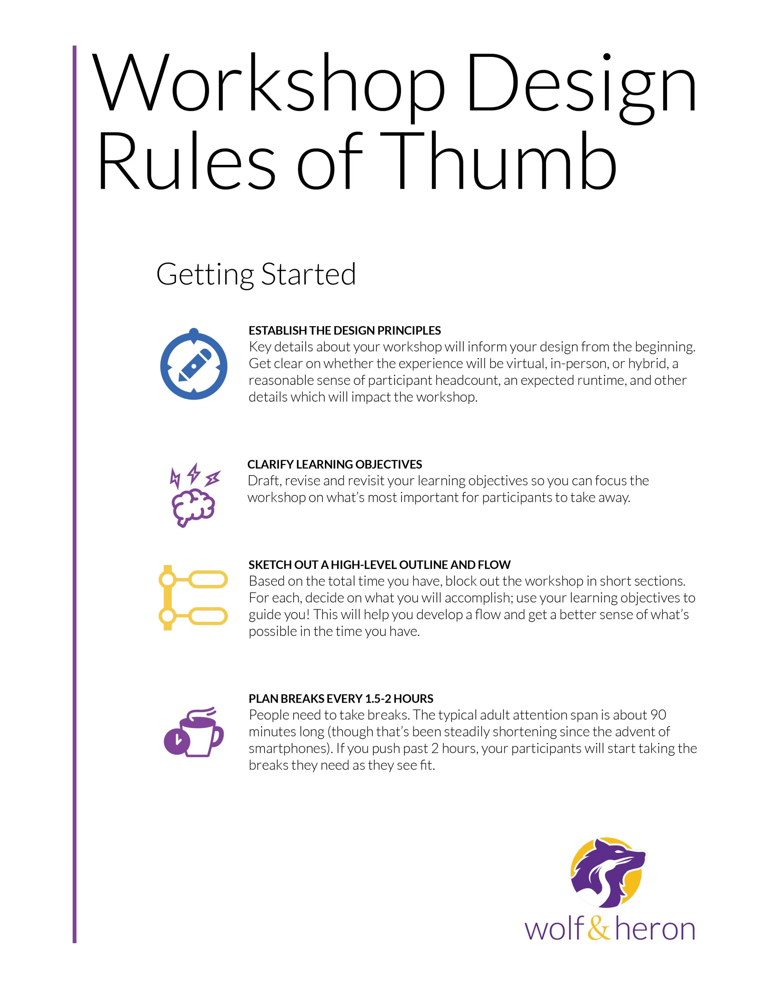 Design Rules of Thumb — Wolf & Heron