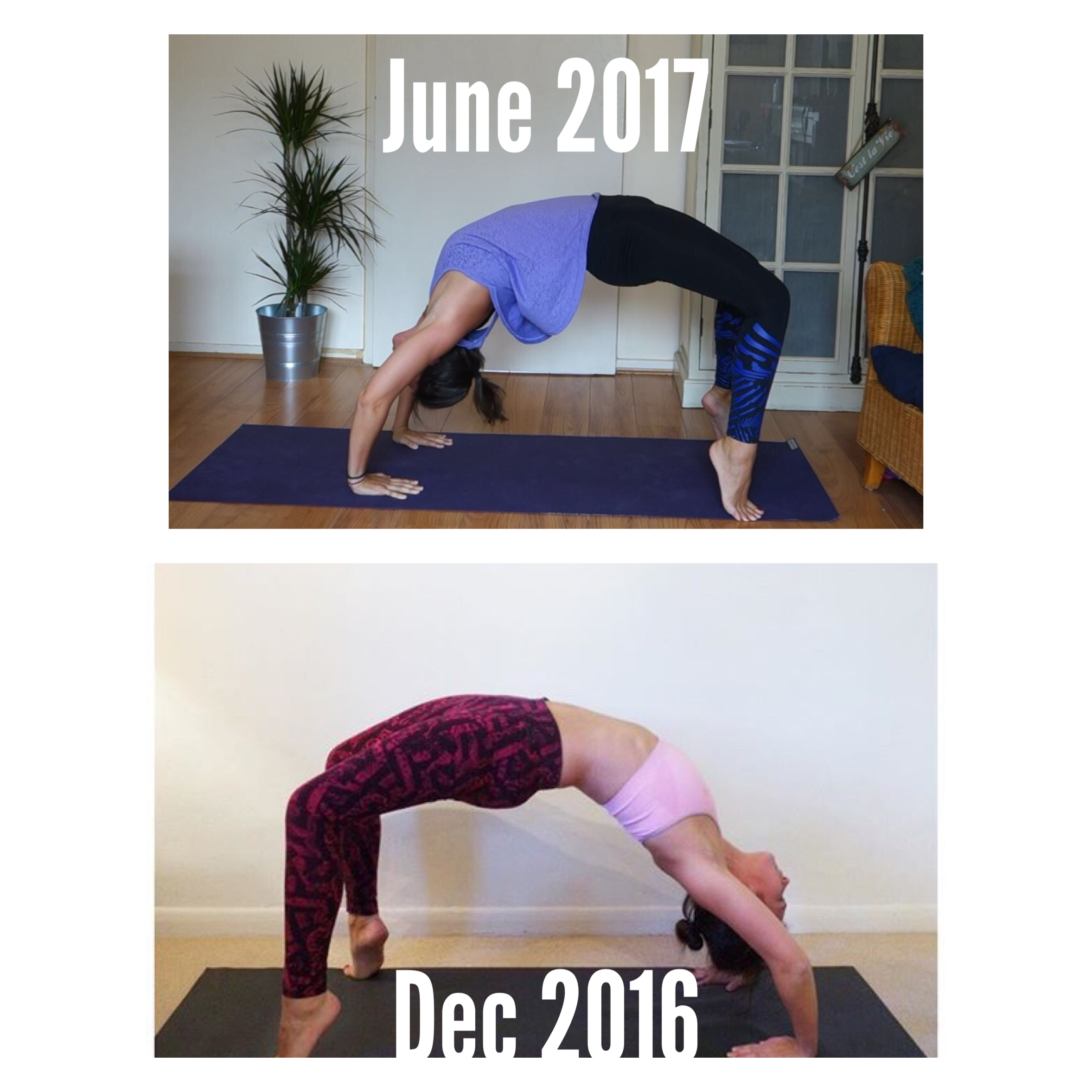 These photos are a year apart, there are some slight improvements in the physical form, but is that really what we're aiming for?