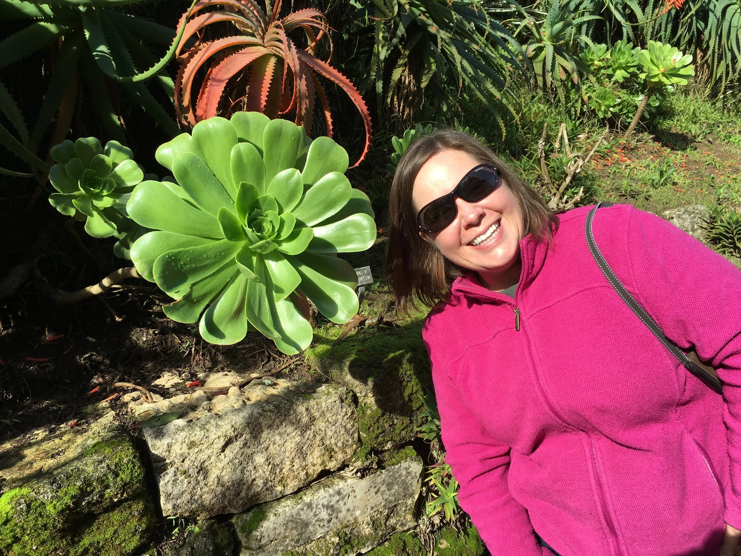 Sarah and succulents: San Francisco Botanical Gardens