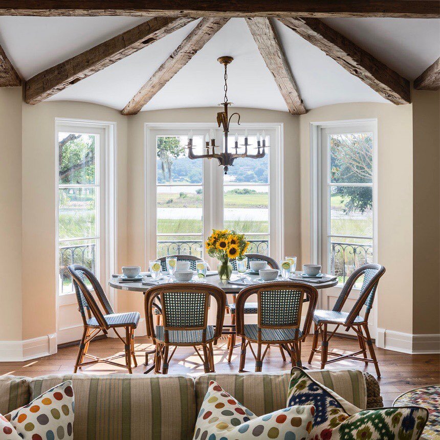 Breakfast Room at Mountain Lake, FL. A welcoming refuge during a confusing time. #buzzkelly #buzzkellyinteriors #ramsarchitects
