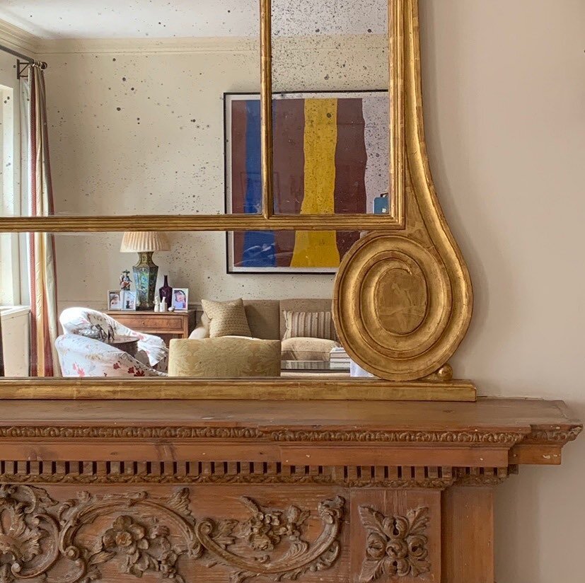 Custom gilt mirror by BKI. Park Ave project #buzzkelly #buzzkellyinteriors