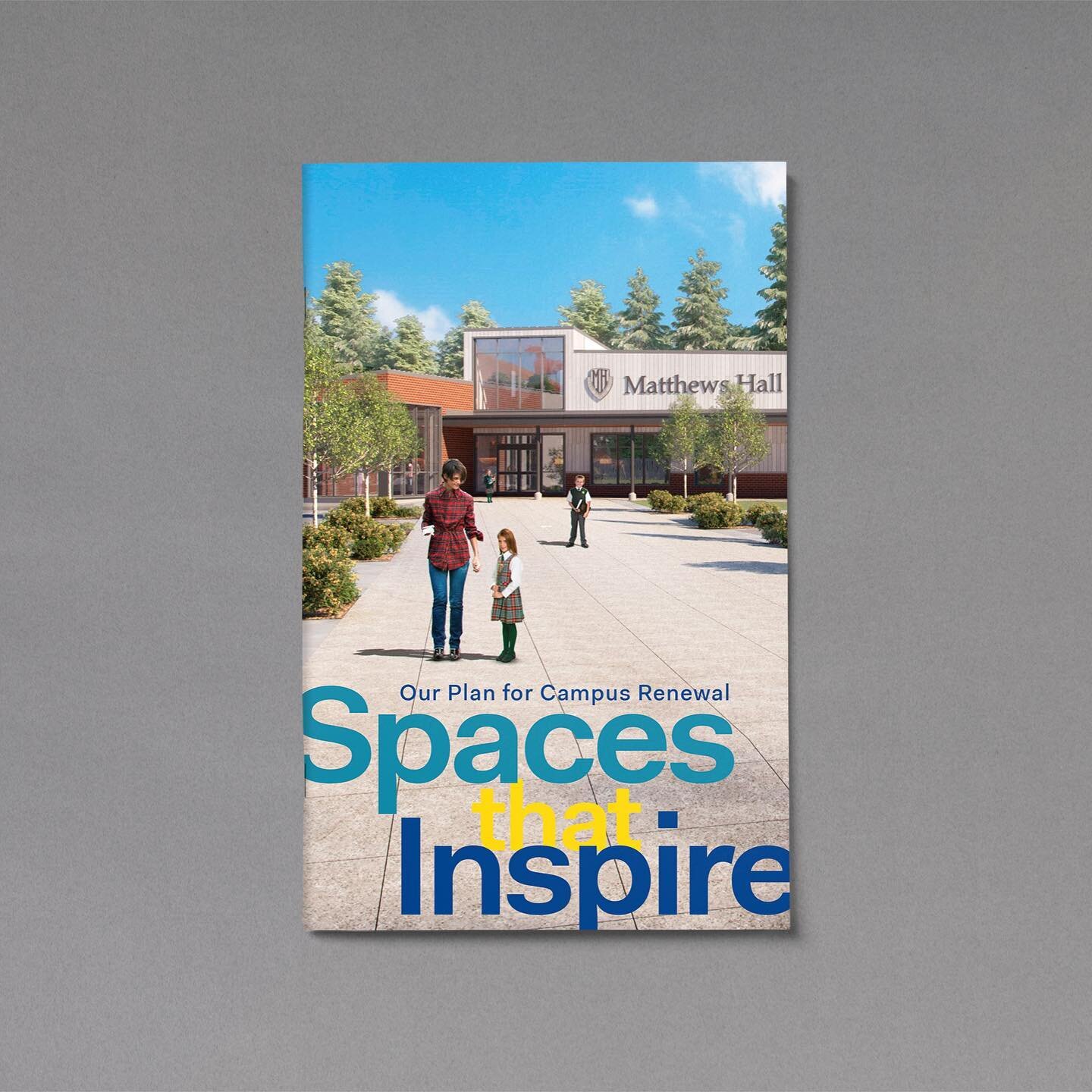 Matthews Hall went through a major expansion and needed print collateral and a display to inspire current and future families.