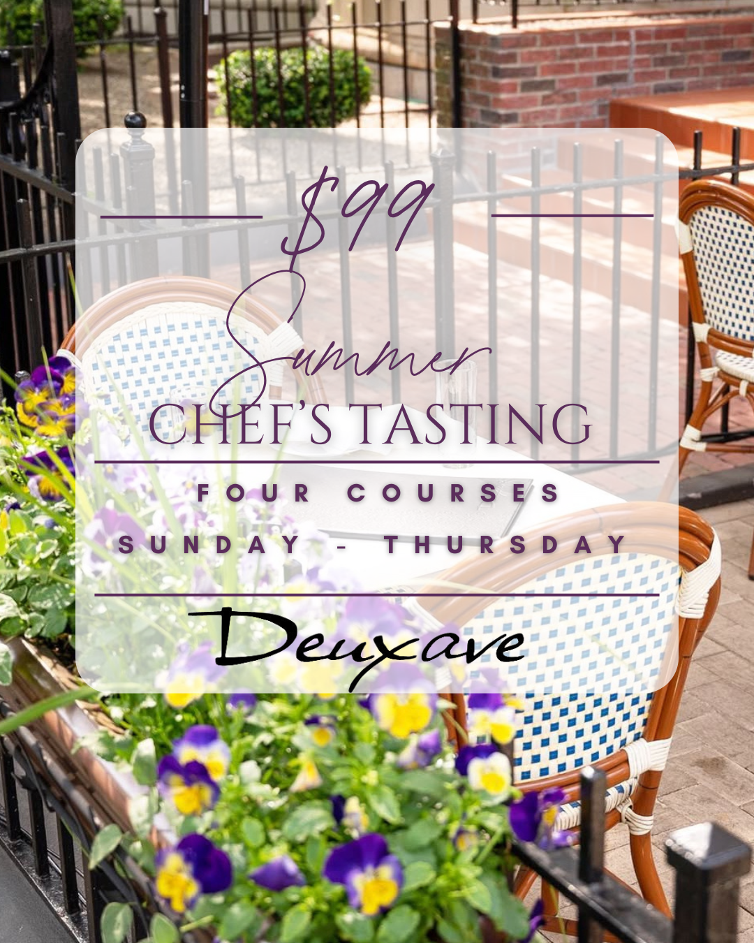 $99 Summer Tasting Menu