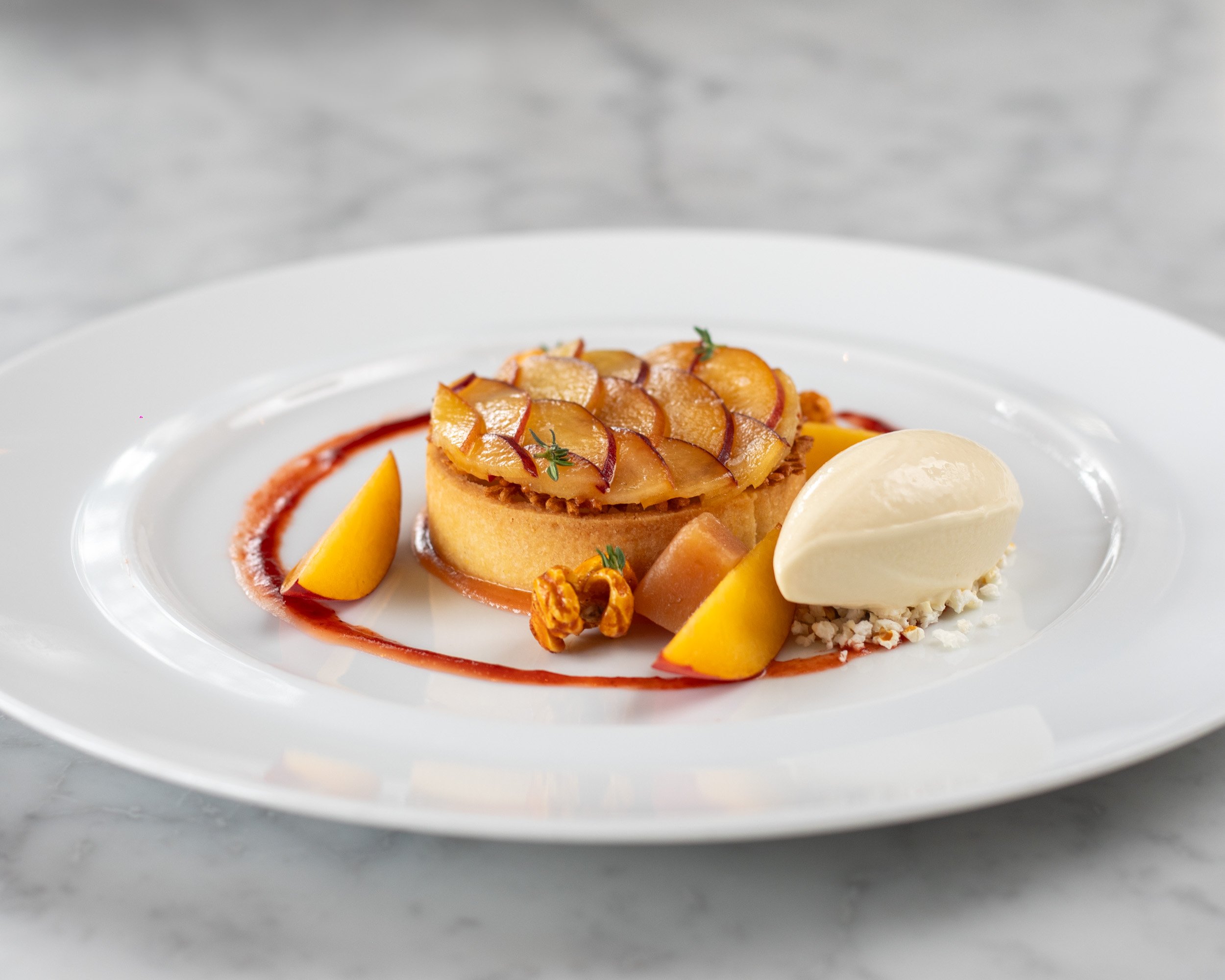 Corn & Peach Tart