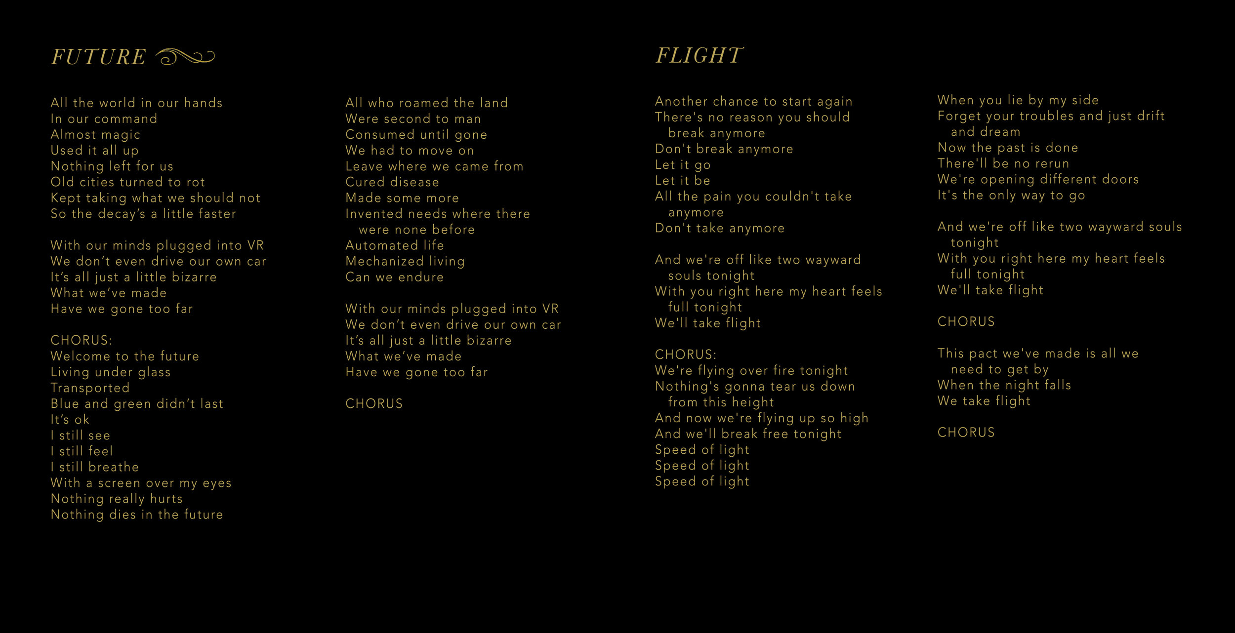 CD BOOKLET - LYRICS