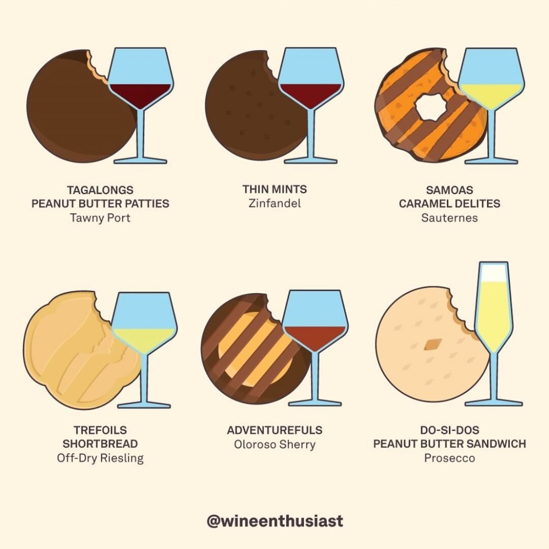 Girl Scout Cookies go on sale soon! I need a liquor pairing chart. Bourbon goes with everything right? 😂