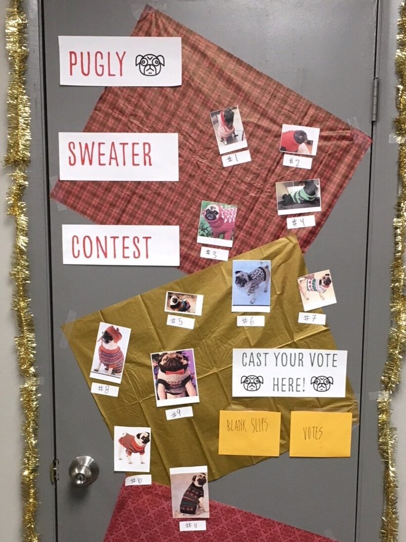 PUGLY sweater contest.