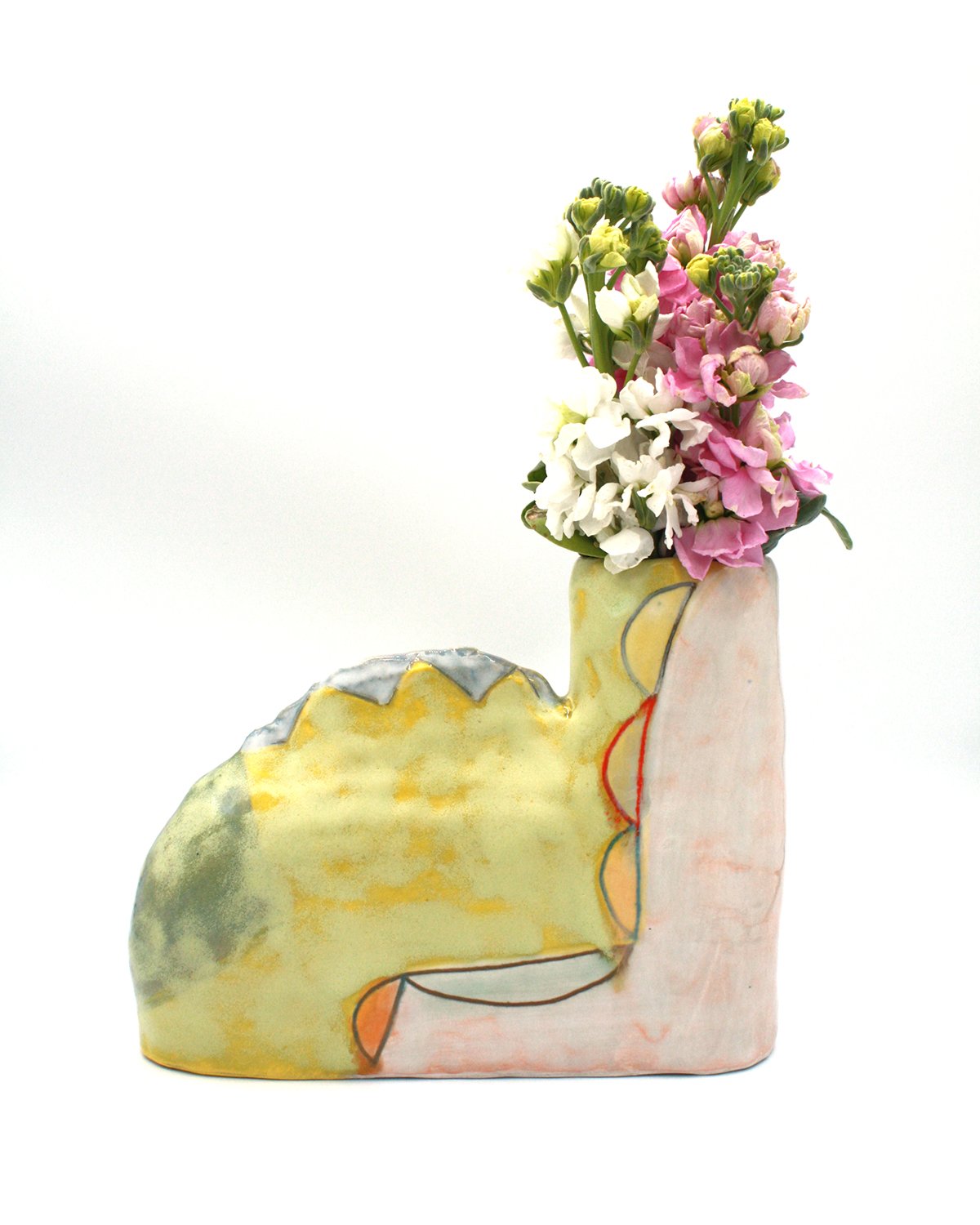 Blueprint Vase (Yellow)