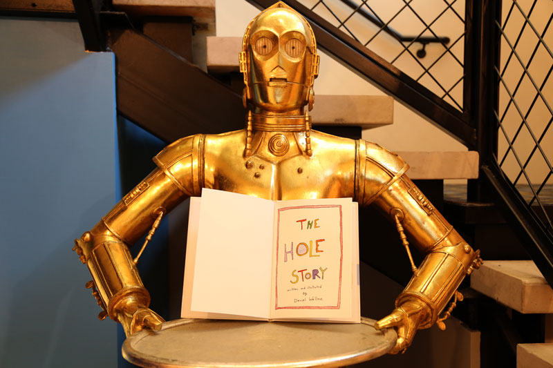C3PO says "Support Book Harvest"