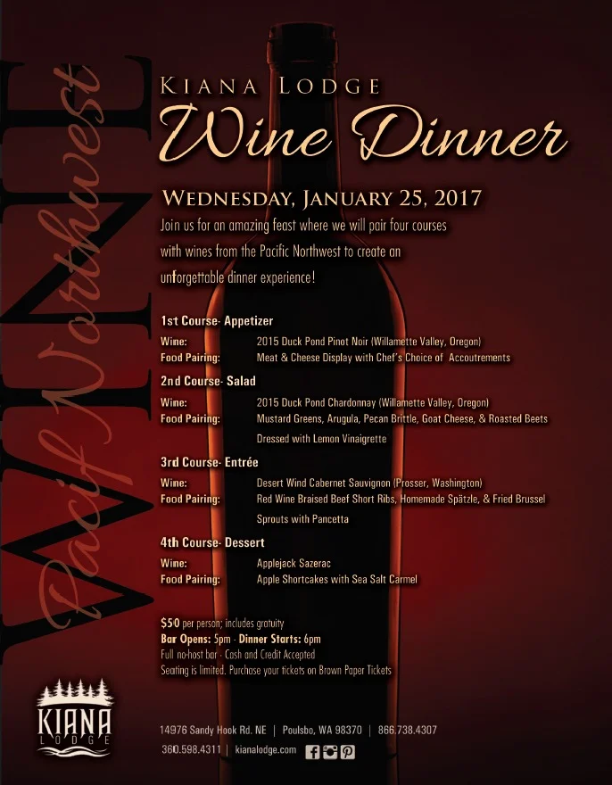 Kiana Lodge January 2017 Wine Dinner