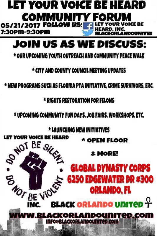 Let Your Voice Be Heard Community Forum (9th Meeting)