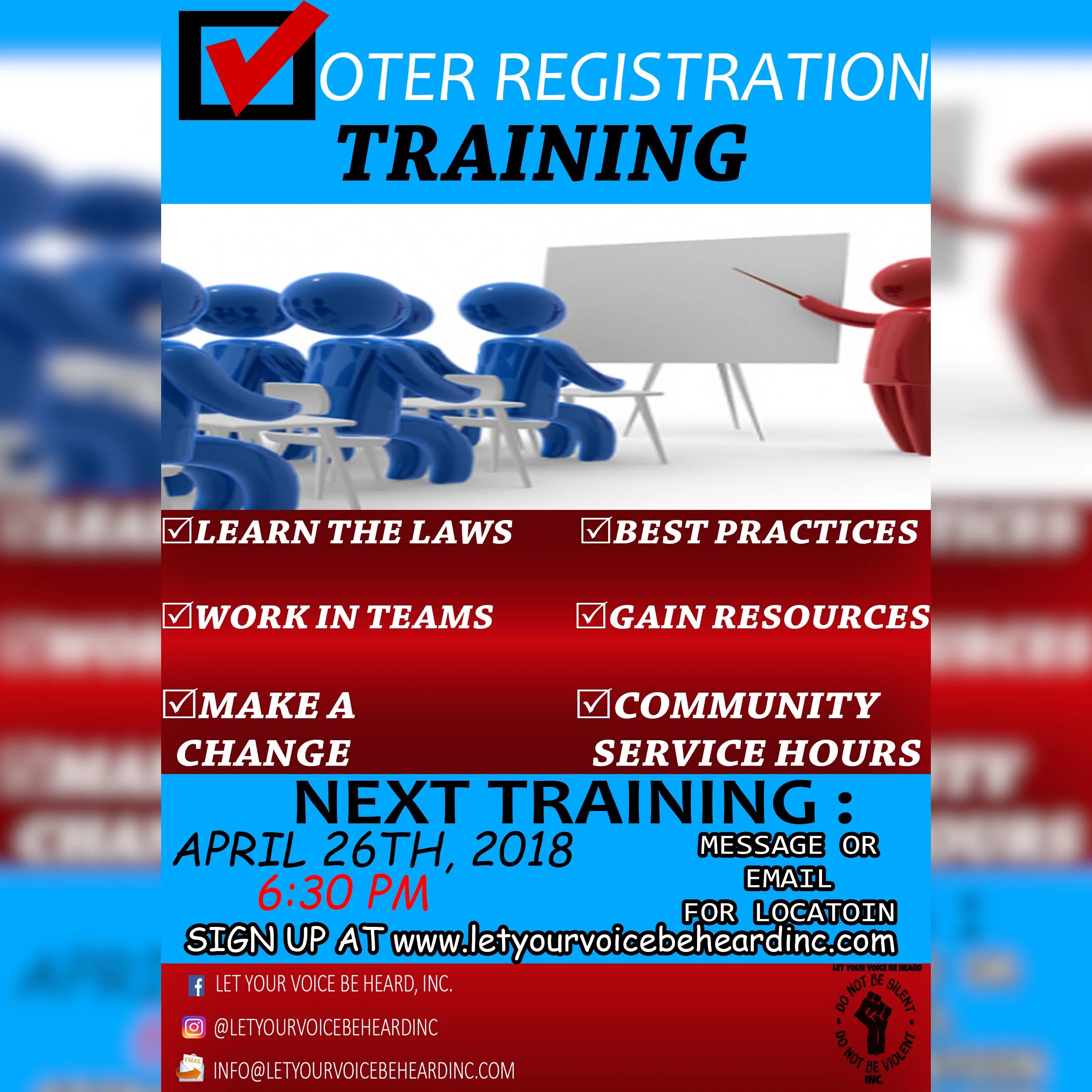 Voter Registration Drive Training 04/26/18