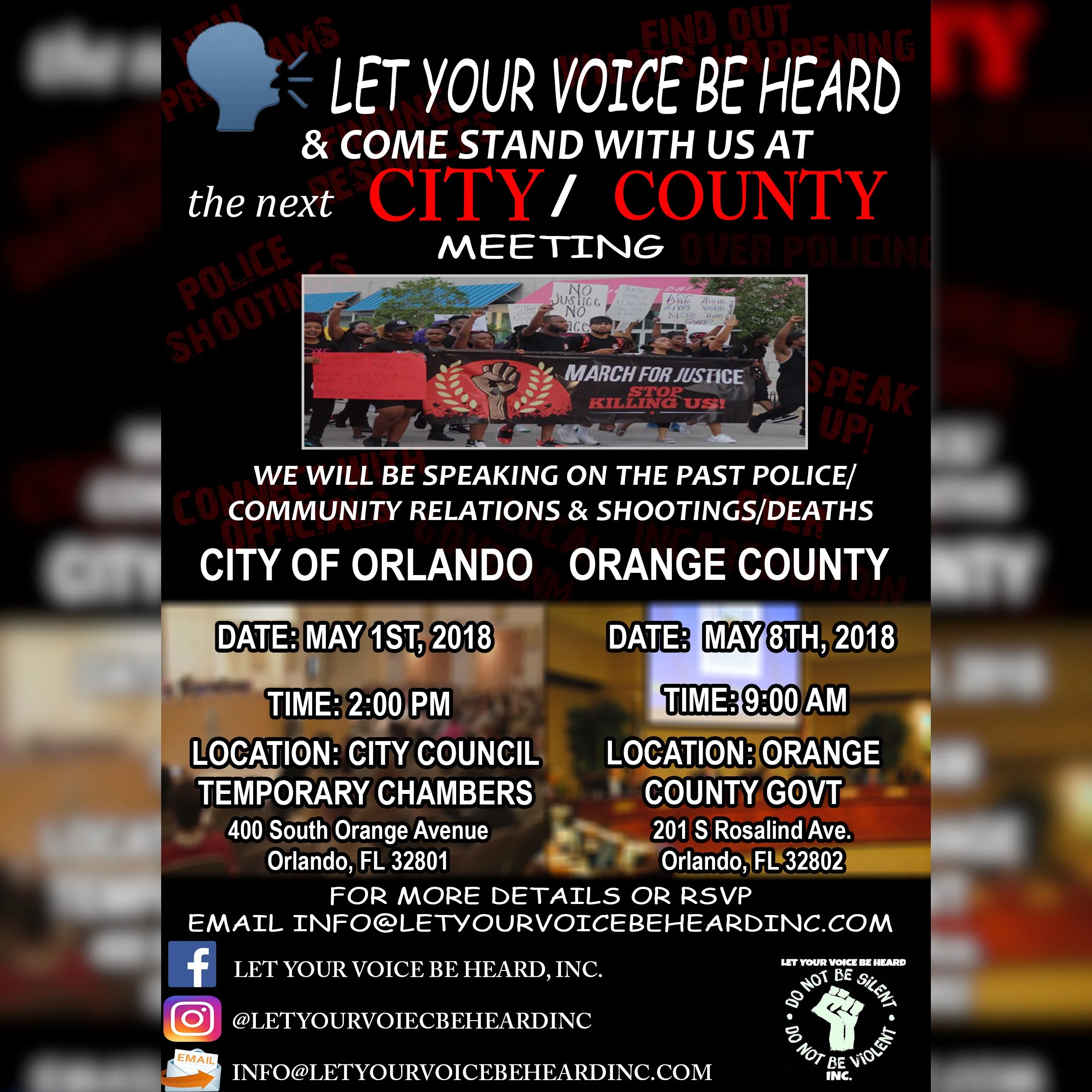 Let Your Voice Be Heard at the next City/County Meeting (05/08/18)
