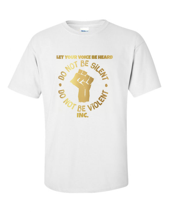 Limited Edition White &amp; Gold Letter T-Shirt (Fundraiser)