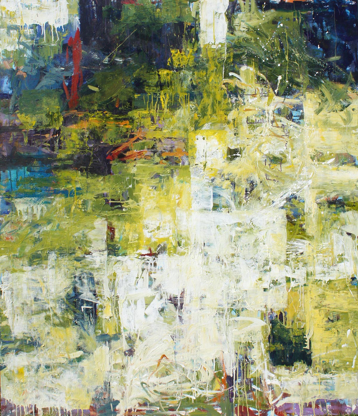 Sacred Veil, large contemporary painting by Karen Silve