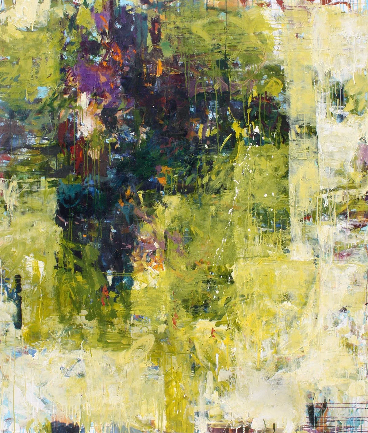 Sacred Place painting, large contemporary art by Karen Silve