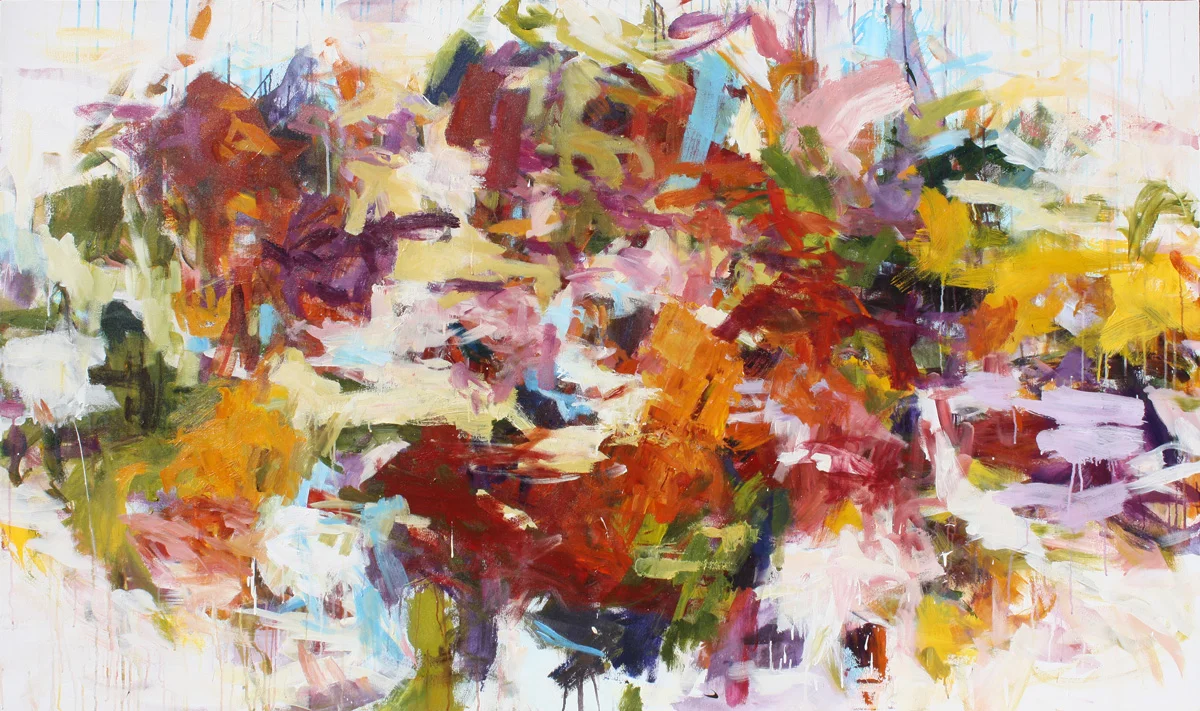 karen silve's abstract painting, a certain nebulous
