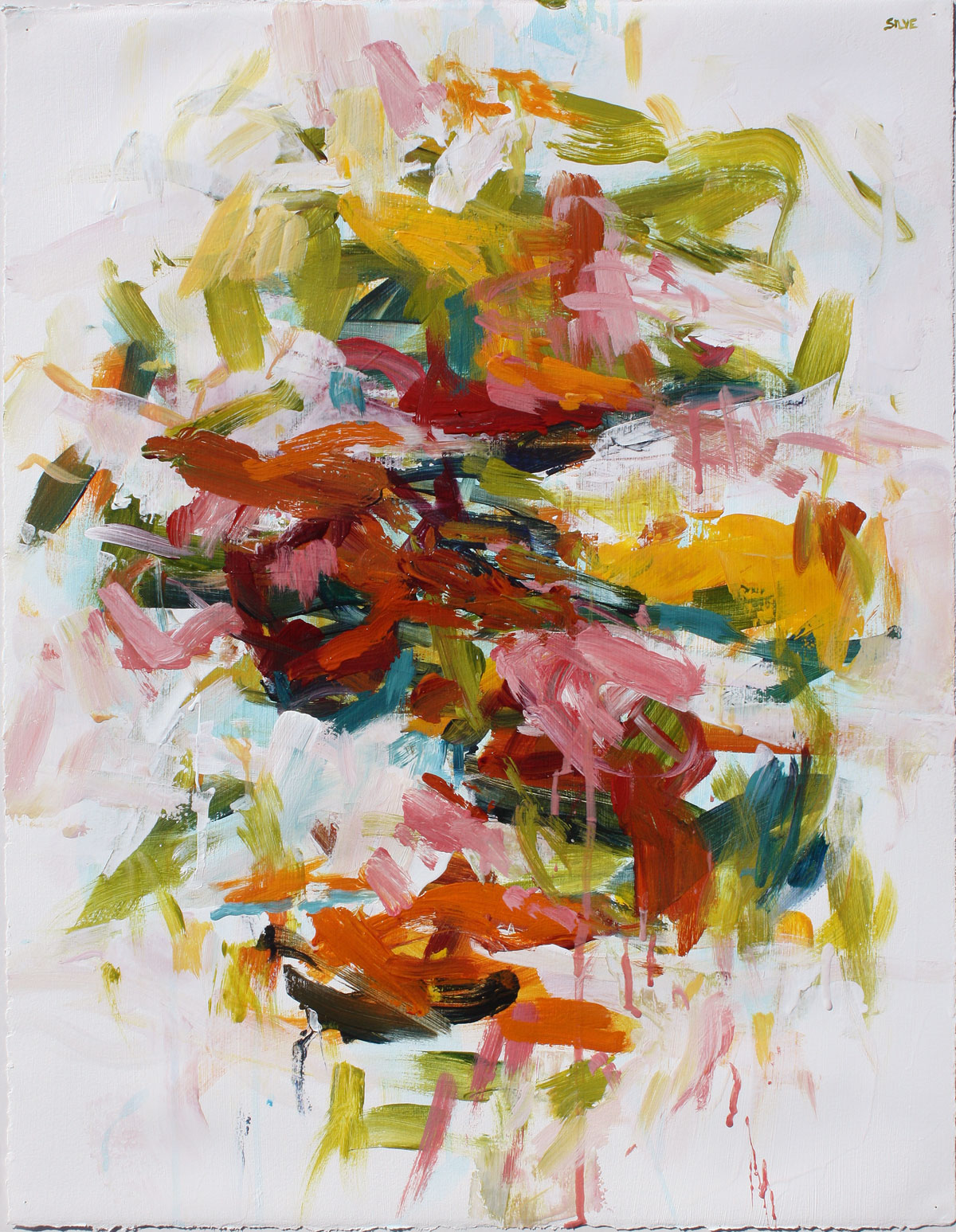 Karen Silve, contemporary abstract painting on paper