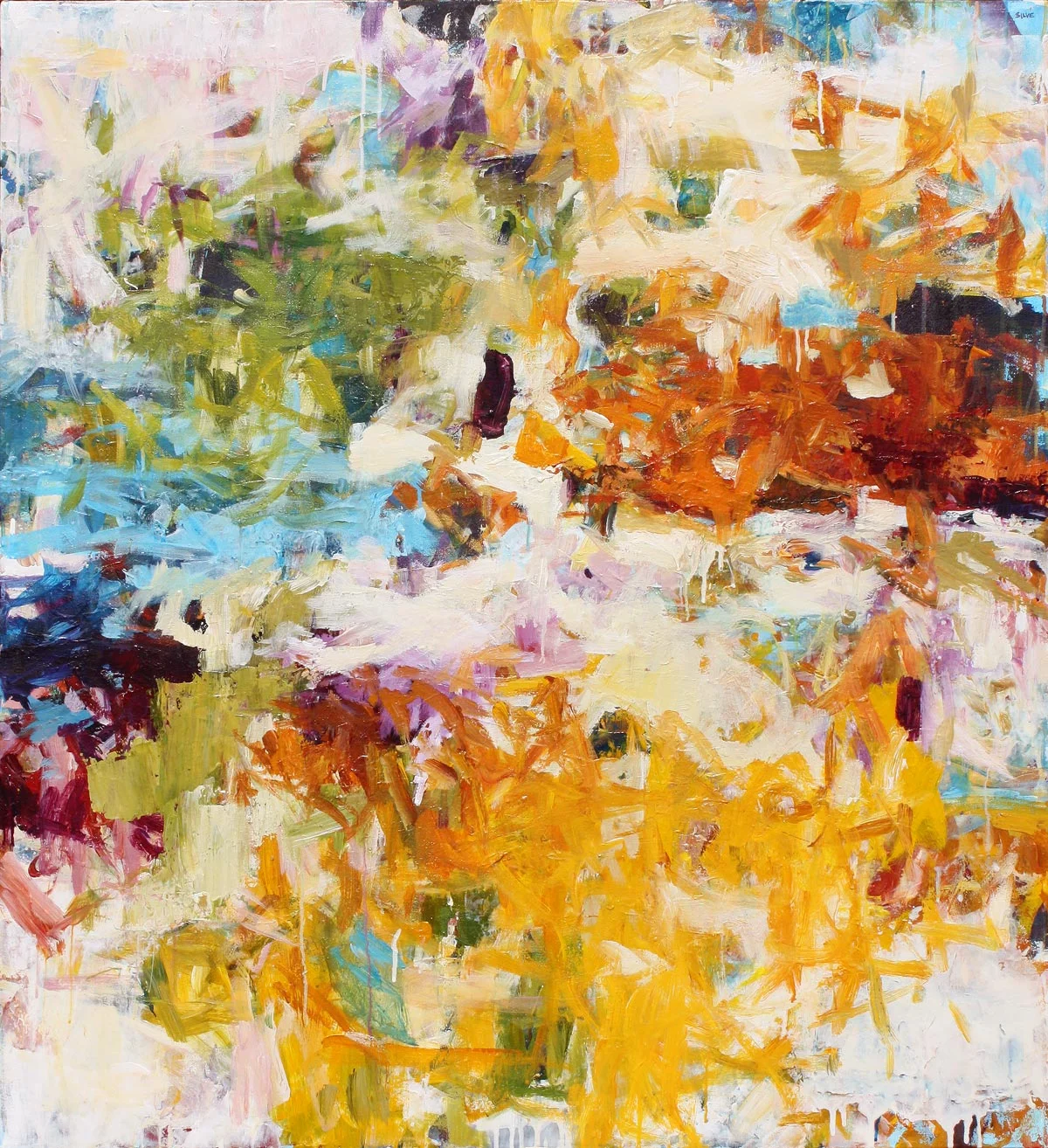 Mexican Market painting by contemporary artist Karen Silve