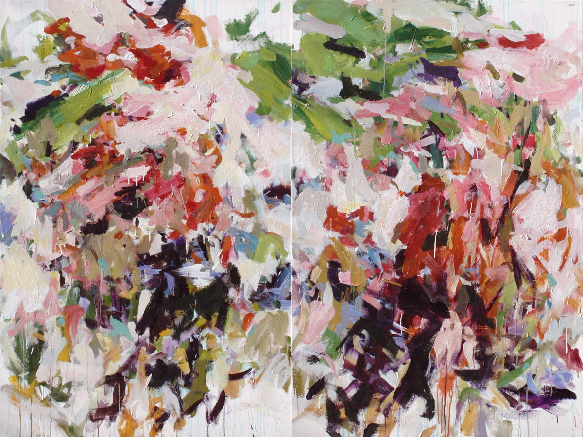 Abstract Painting, Beijing Spring, by American artist Karen Silve