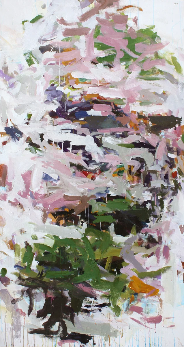 Karen Silve - Abstract Lavender painting - Beijing Tree 8