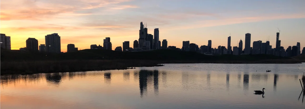 A view of Chicago from the South Loop, taken by the two-time winner of our Steps Challenge, Travis Bridges.