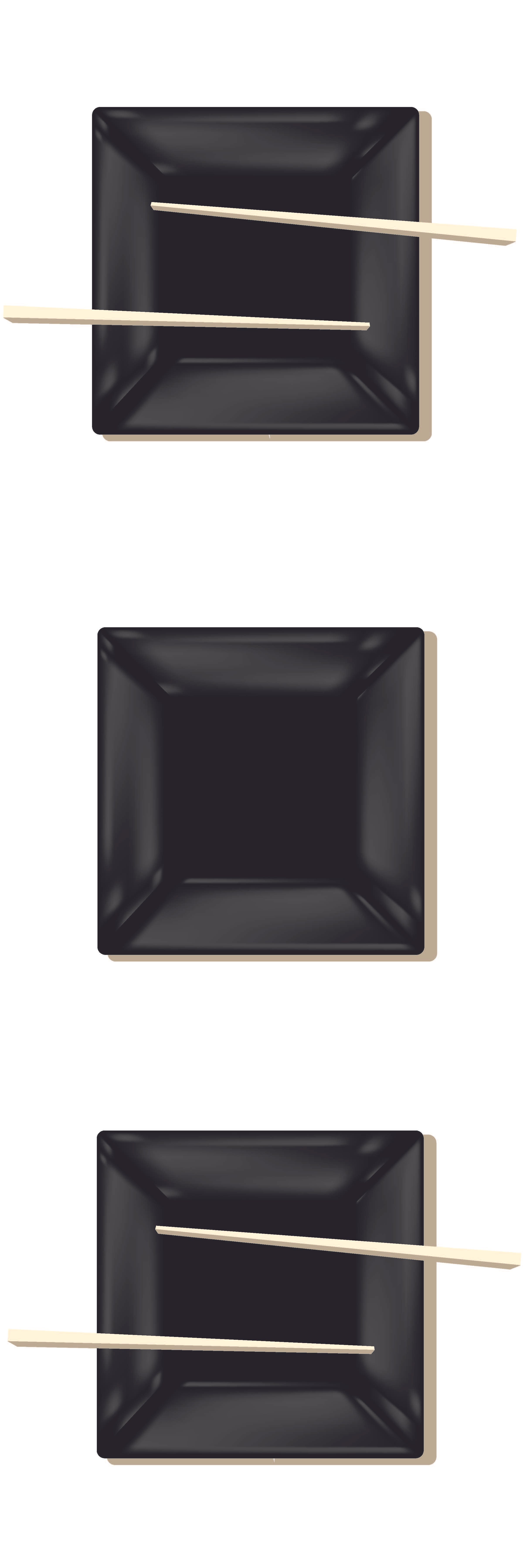  Square Plate / Chopsticks   SOS   