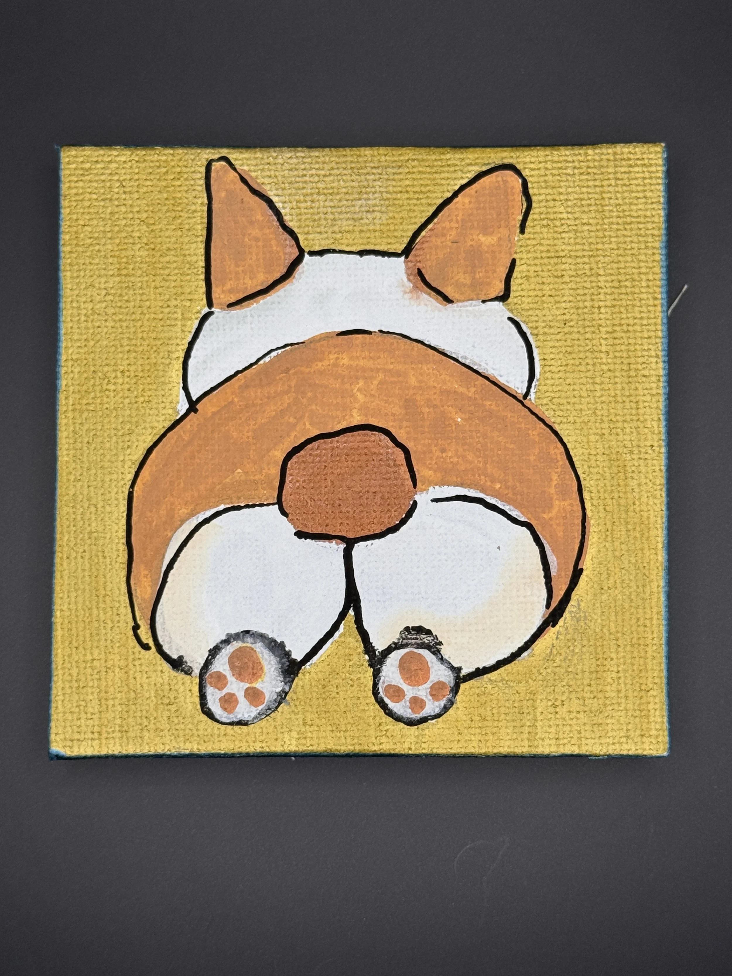 Mini Corgi Butt Painting