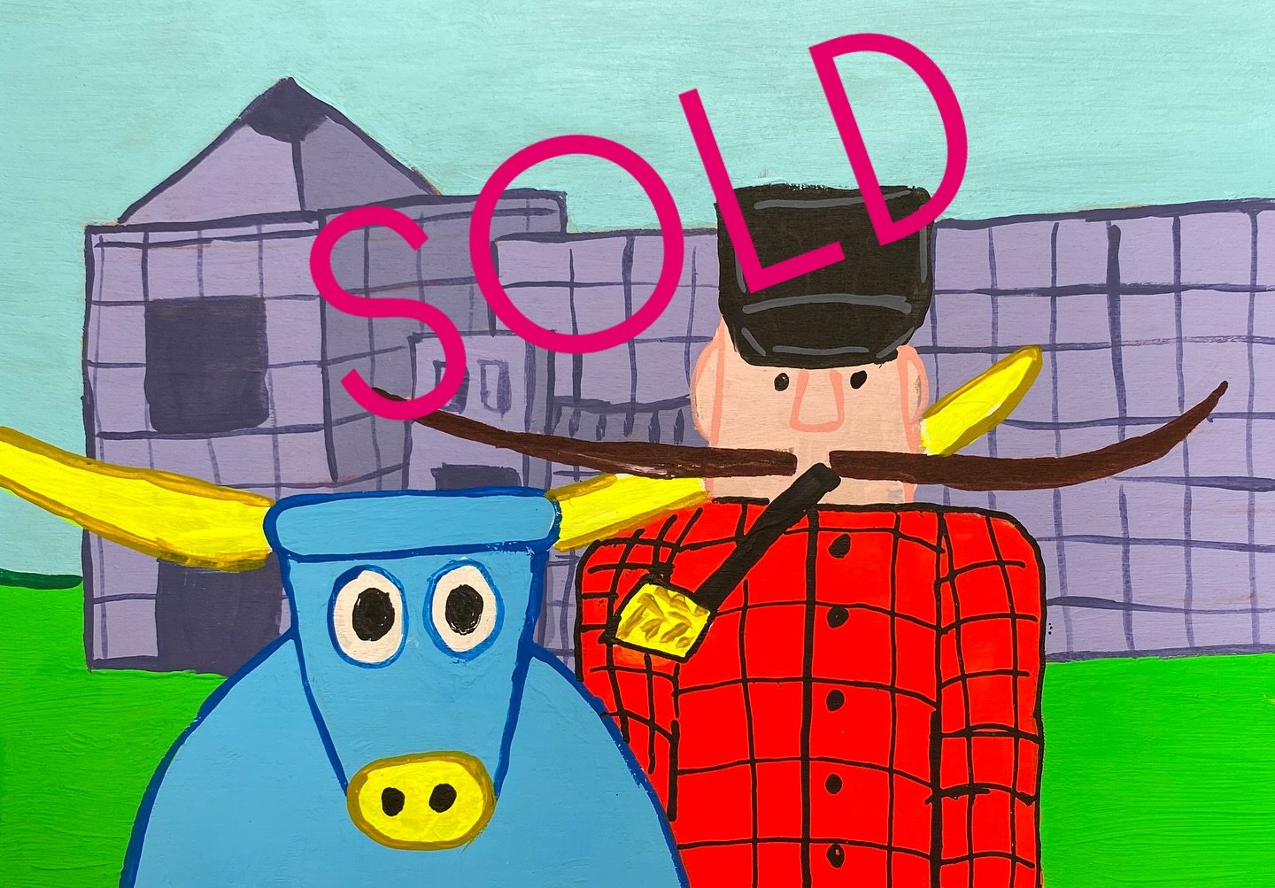 Paul and Babe Visit Paisley Park found a new home!!! Thank you so much! #artawhirl #paulandbabetheblueox #minnesotaart