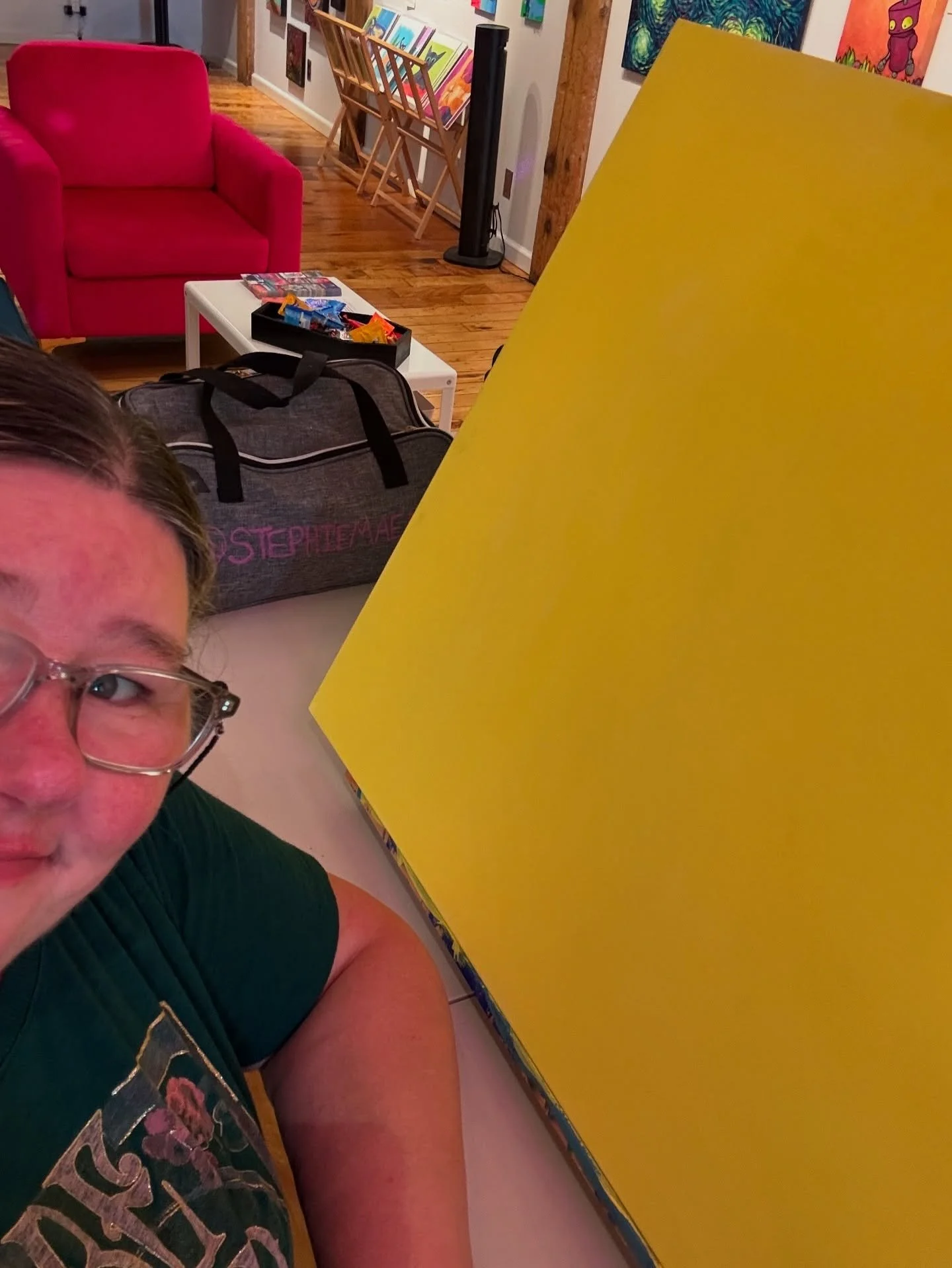In the studio. Time to just play with some paint. I need some joy. I need flow. I need to feel the feels. I need to keep creating. Going into this piece blind with no plan. #artstudio #artistinthestudio #paintypurfeelings