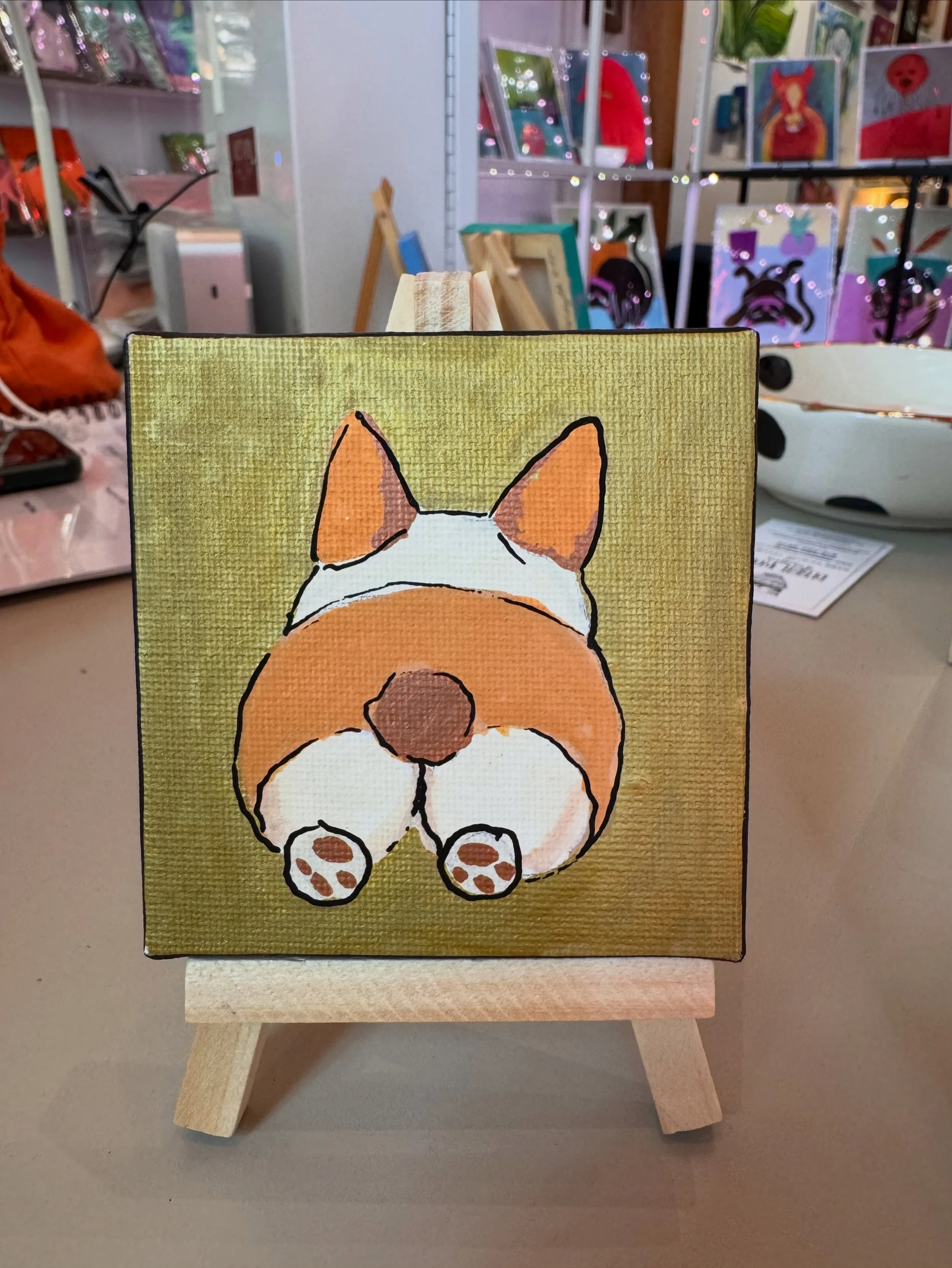 Painting minis at 114 @casketarts this art-a-whirl! Come on in and fill your cup of joy! #artawhirl #affordableart