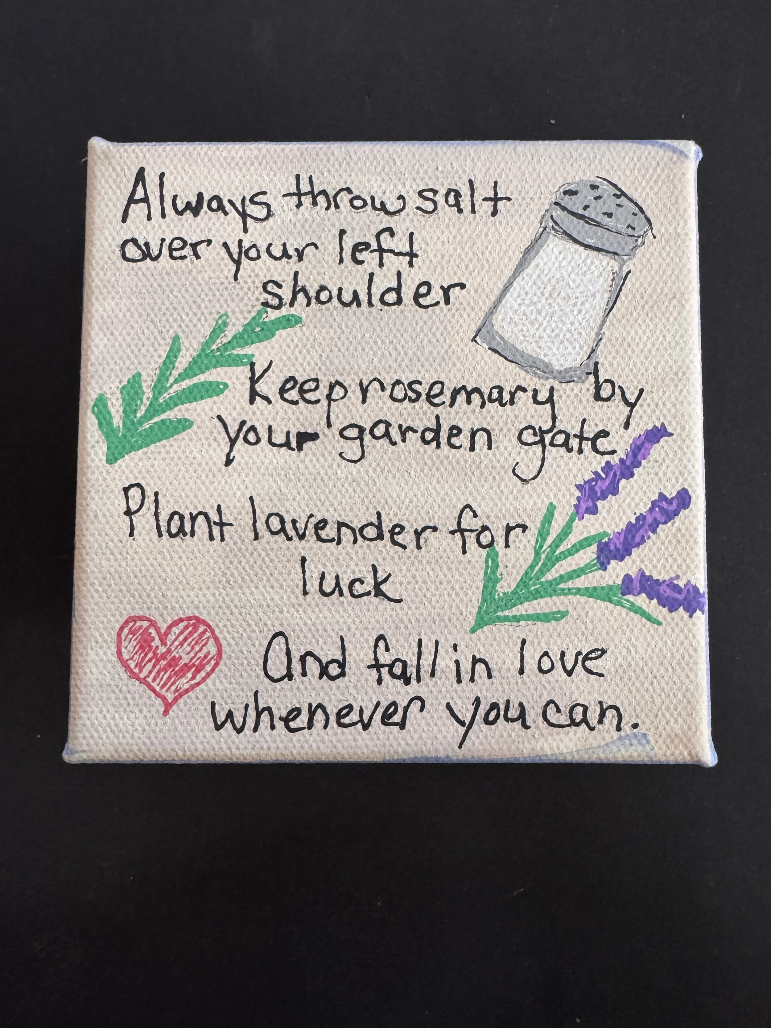 Practical Magic Always throw salt over your left shoulder…