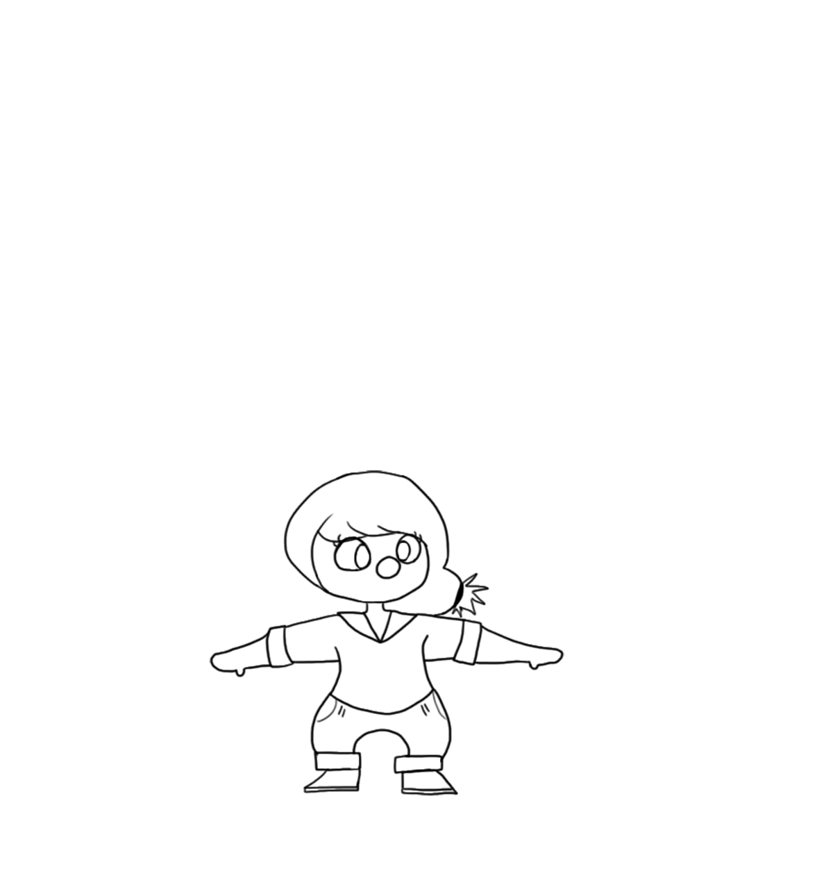 Girl Character Walk Animation - Pass One