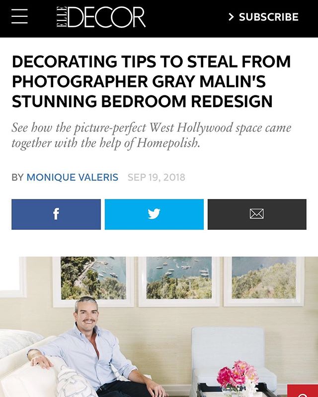 Follow us at @sloane_and_studio and @shanabydesign to stay up to date on the latest press, projects, design tips, and more! Thank you @elledecor for our latest feature. Still ecstatic. Click the link in our bio to read the full article.
