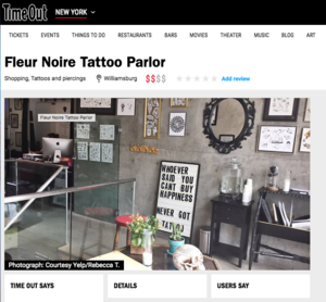 Press Fleur Noire Tattoo Parlour
