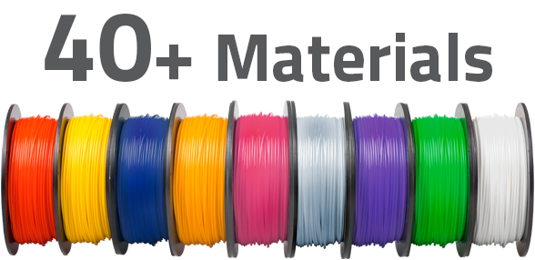 AXIOM is capable of printing in most thermoplastic materials including high-temperature polycarbonate and nylon filaments
