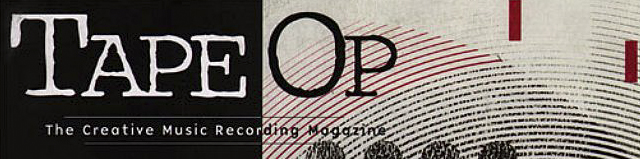 Masthead for "Tape Op" magazine