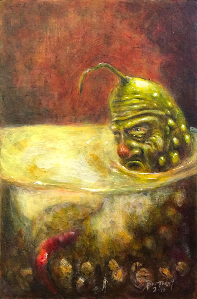 "Ol' Sourpuss, the Saltiest Gherkin in the Brine" by Big Tasty